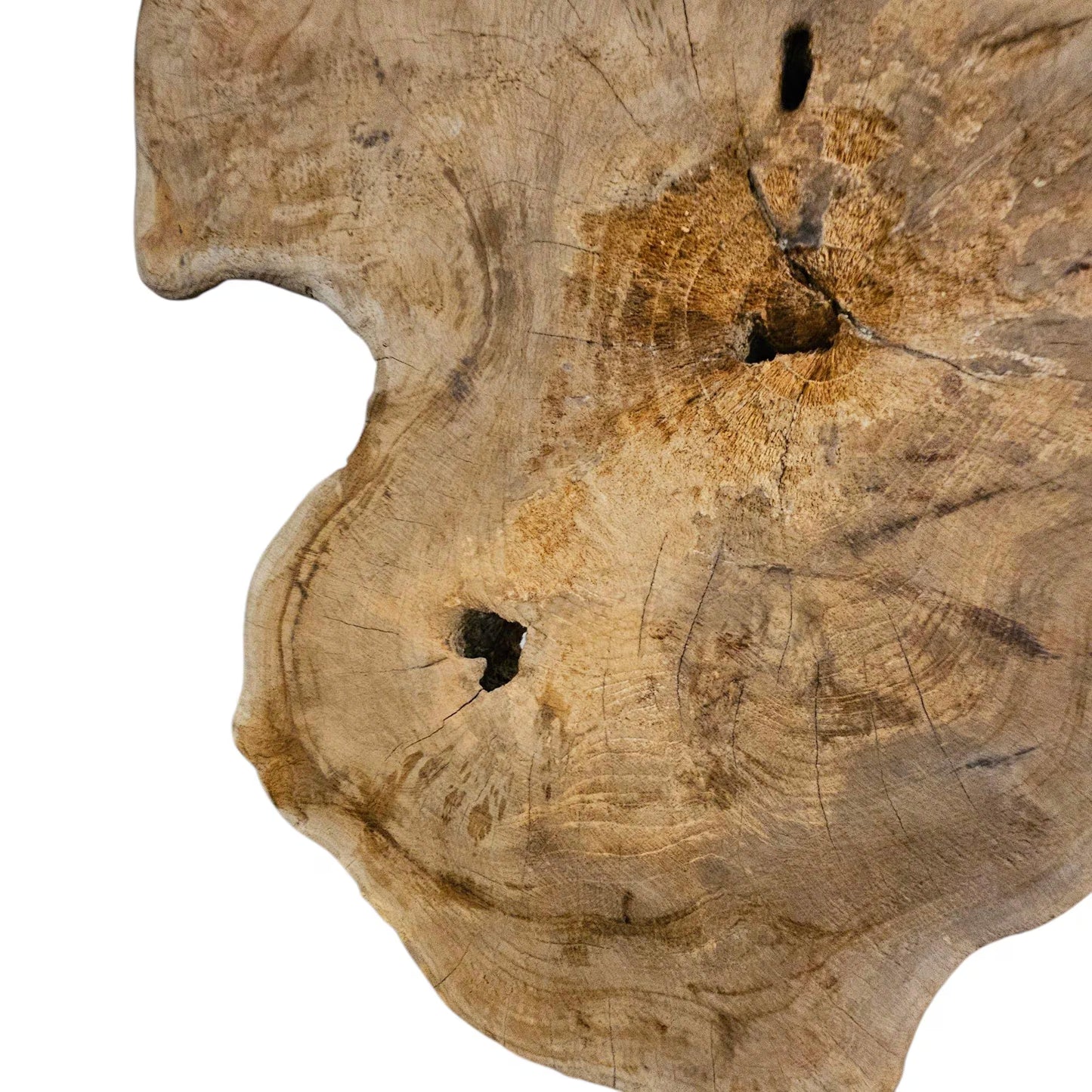 Ornament Baumscheibe auf Holzsockel Holz Skulptur Naturprodukt unbehandelt Nr3