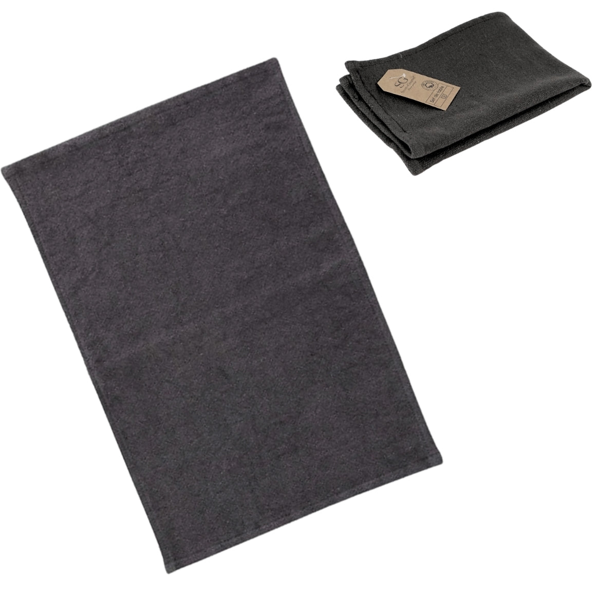 Platzset 2er Baumwolle grau 45 x 30 cm