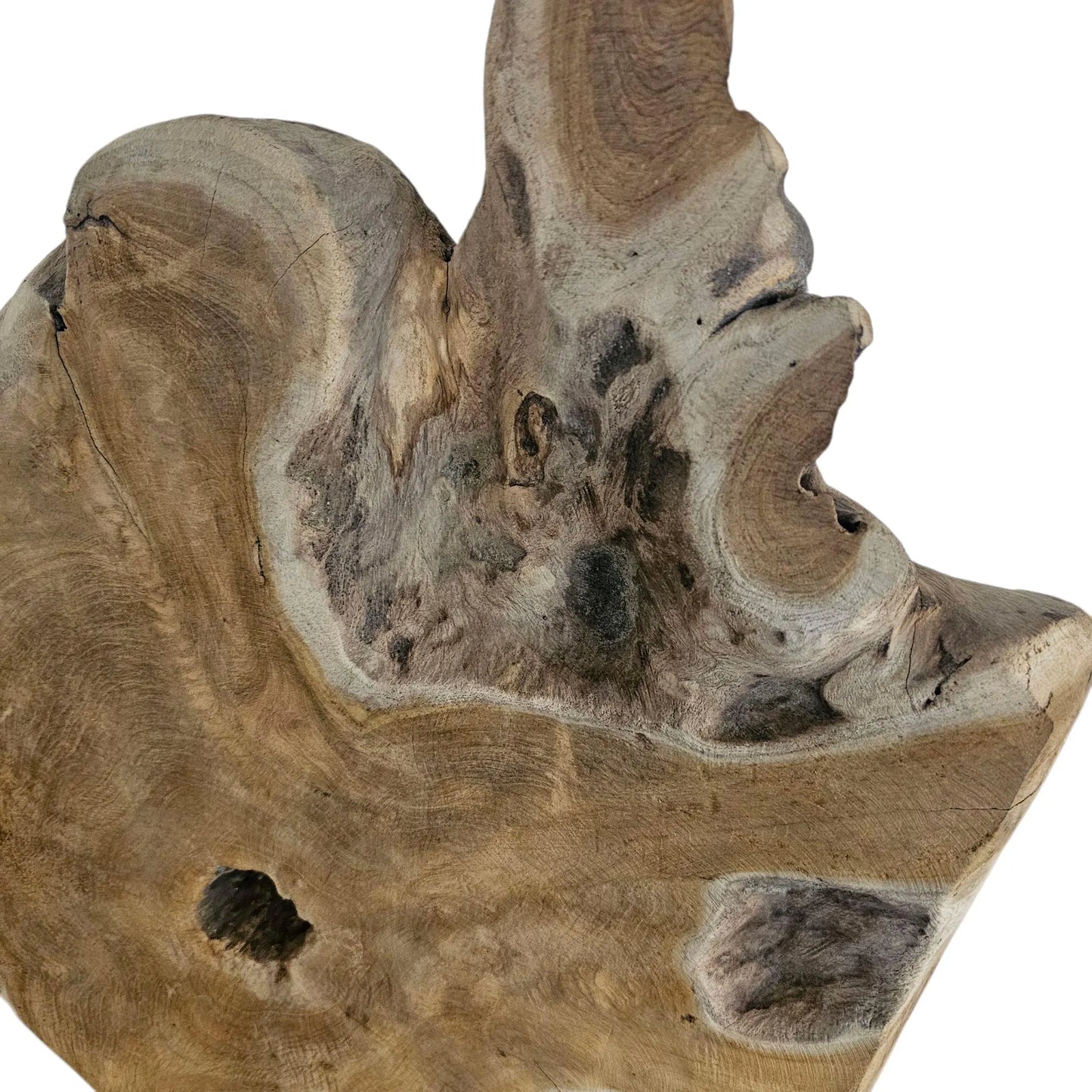 Ornament Baumscheibe auf Holzsockel Holz Skulptur Naturprodukt unbehandelt Nr6