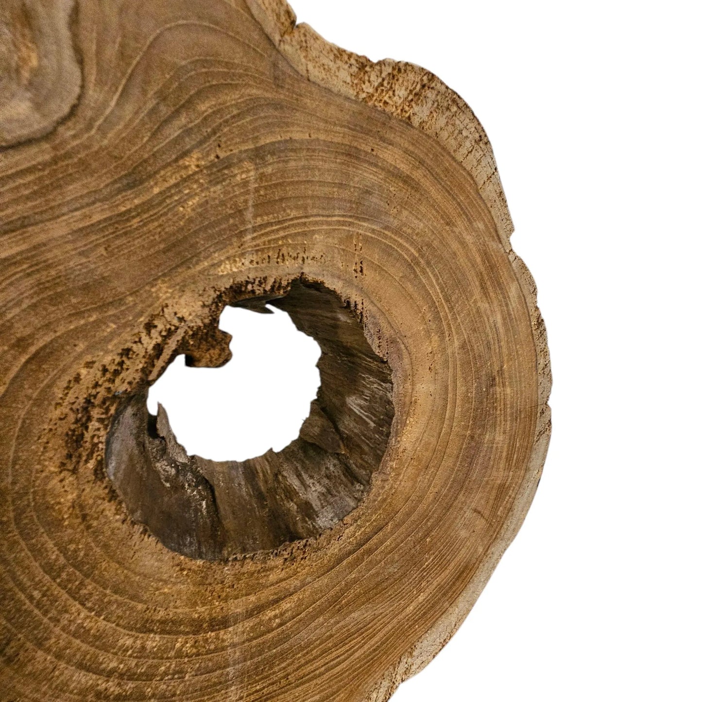 Ornament Baumscheibe auf Holzsockel Holz Skulptur Naturprodukt unbehandelt Nr1