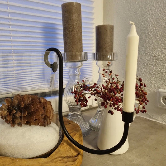 Kerzenhalter hängend schwarz Stabkerzen Kerzenleuchter Hängeleuchter