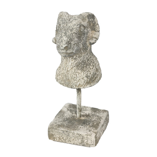 Countryfield Figur auf Sockel Widder grau 25 cm