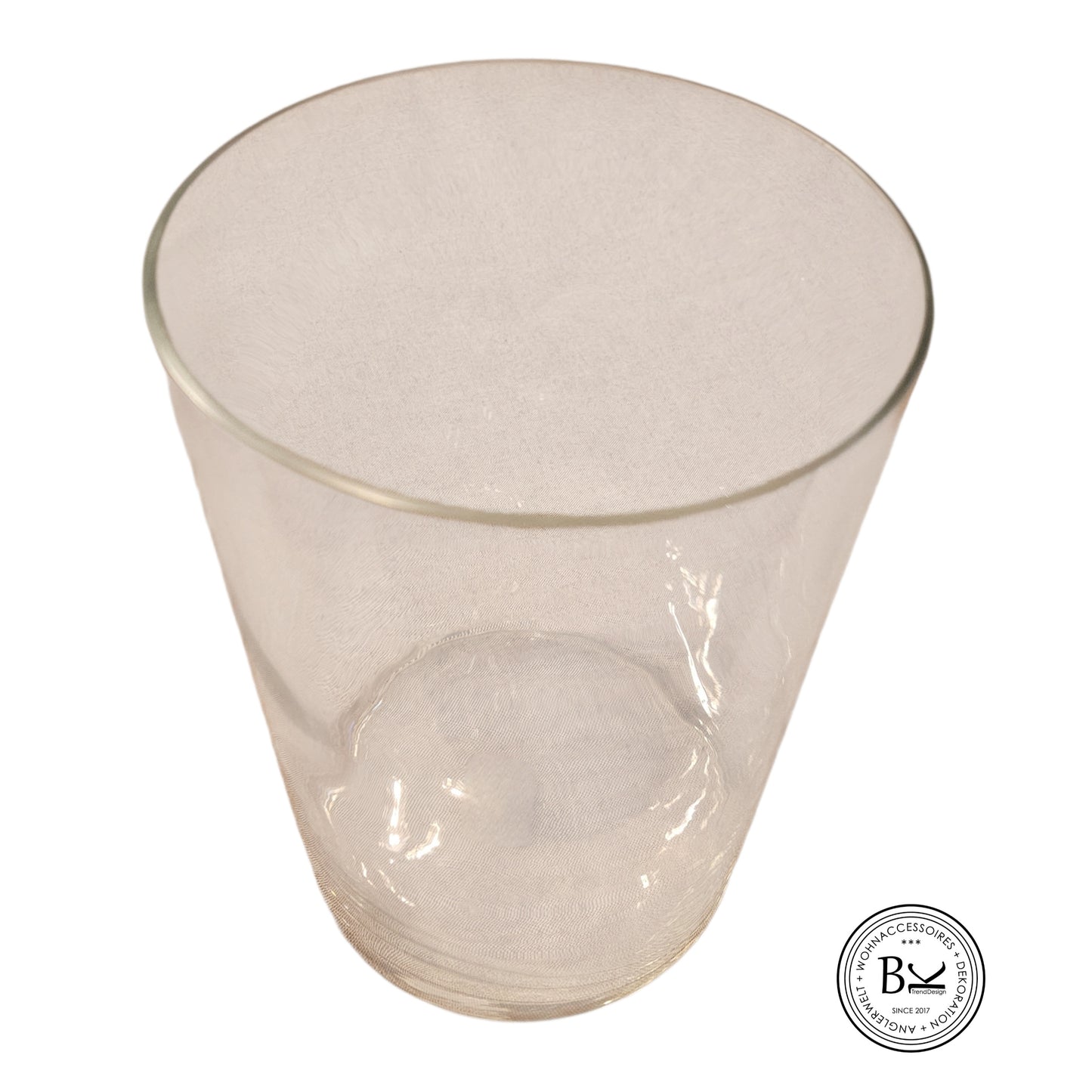 Glasvase auf Holzscheibe  aus 2 Teilen BK TrendDesign Nr6