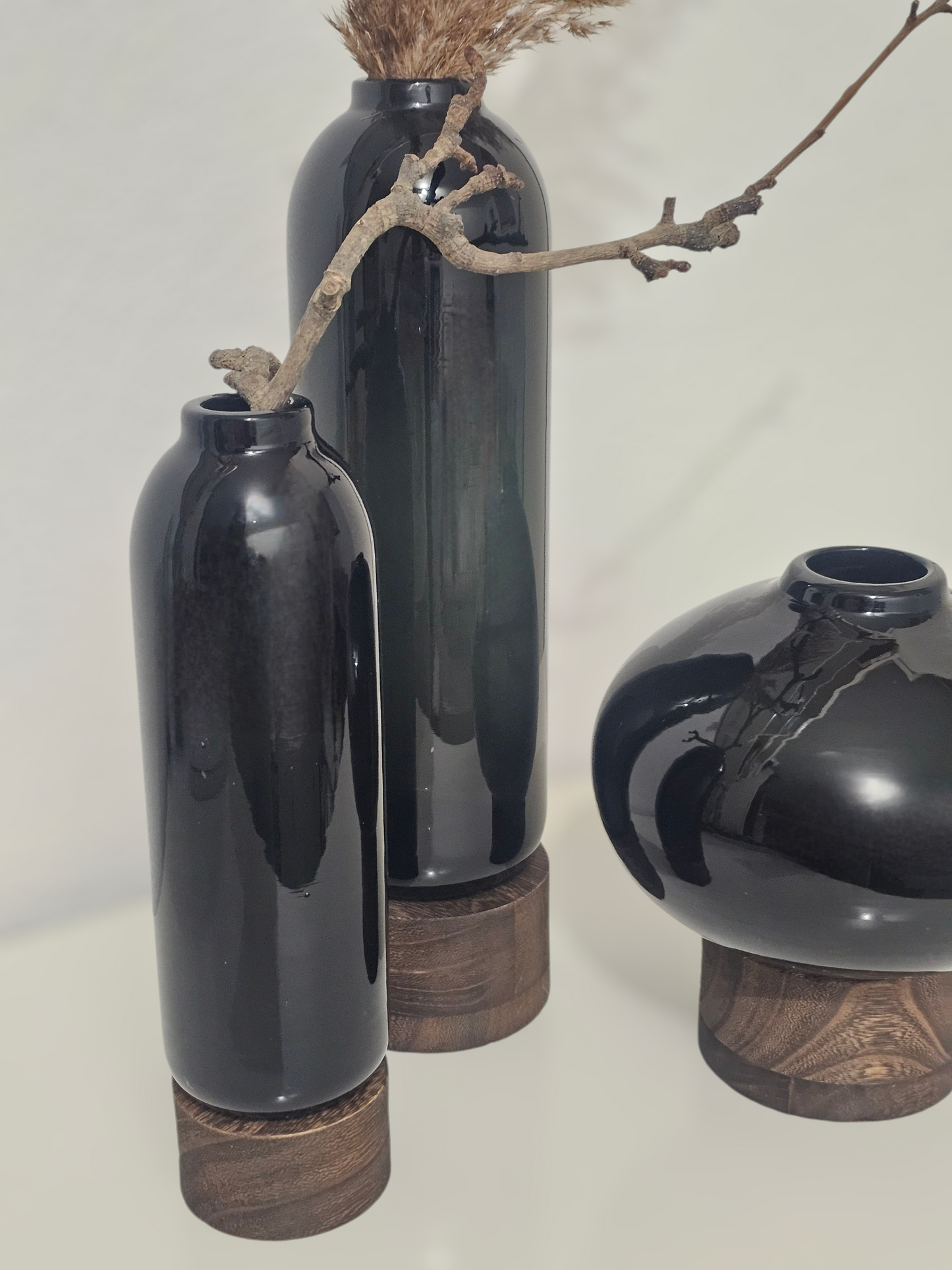 PTMD Vasenset Fleure grau 3 Vasen luxury living