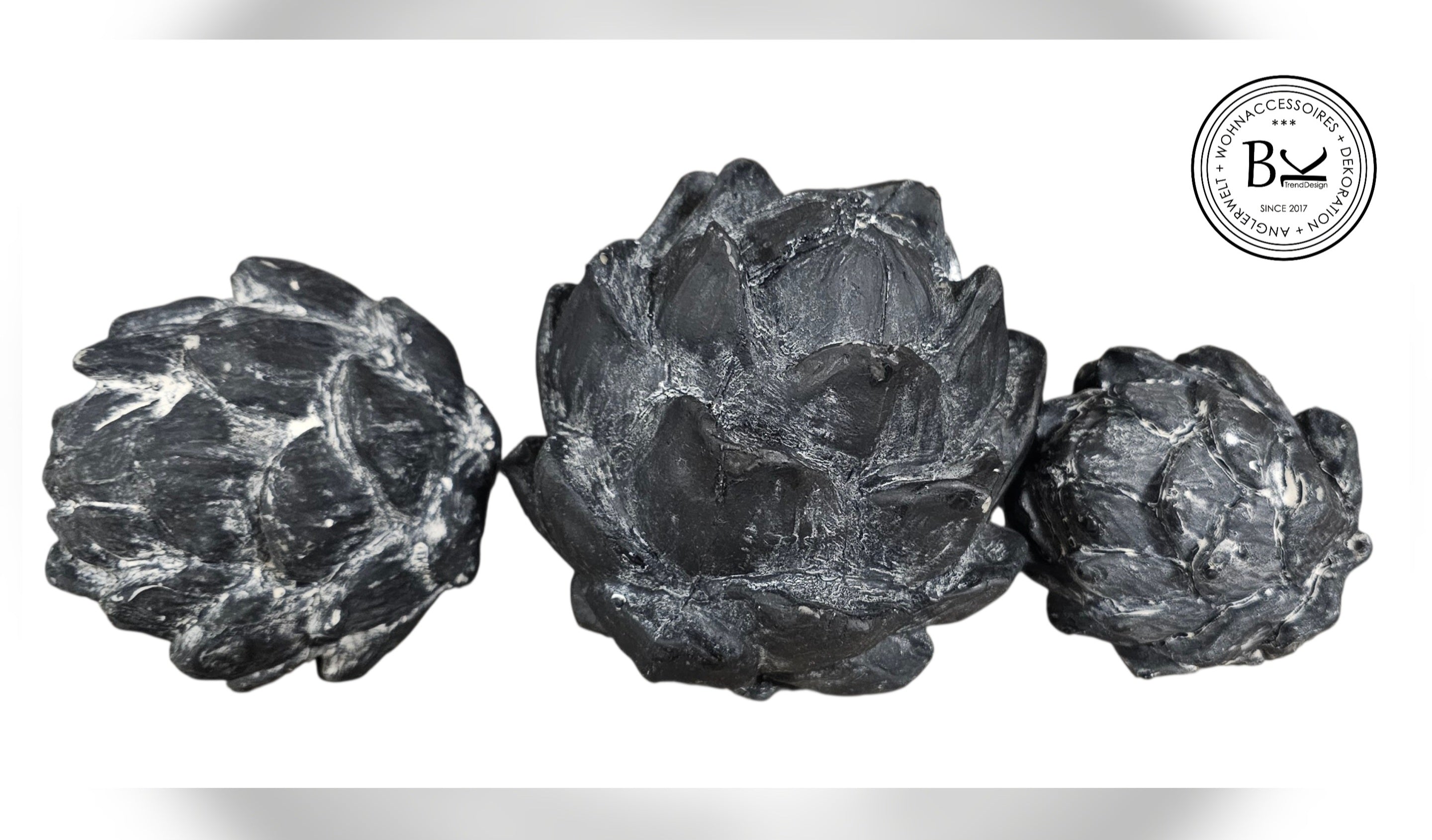 Artischocken Set 3 Stück in verschiedenen Größen