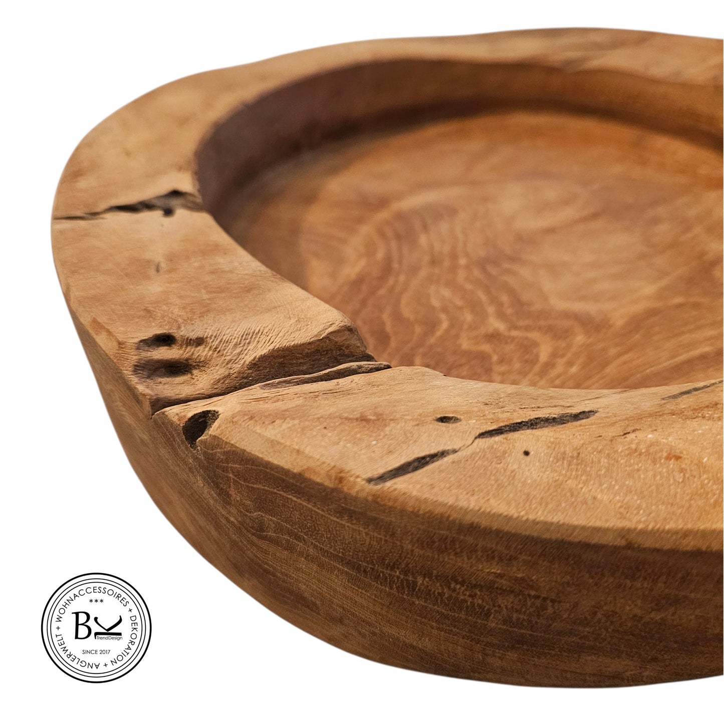 Glasvase auf Holzscheibe  aus 2 Teilen BK TrendDesign Nr6