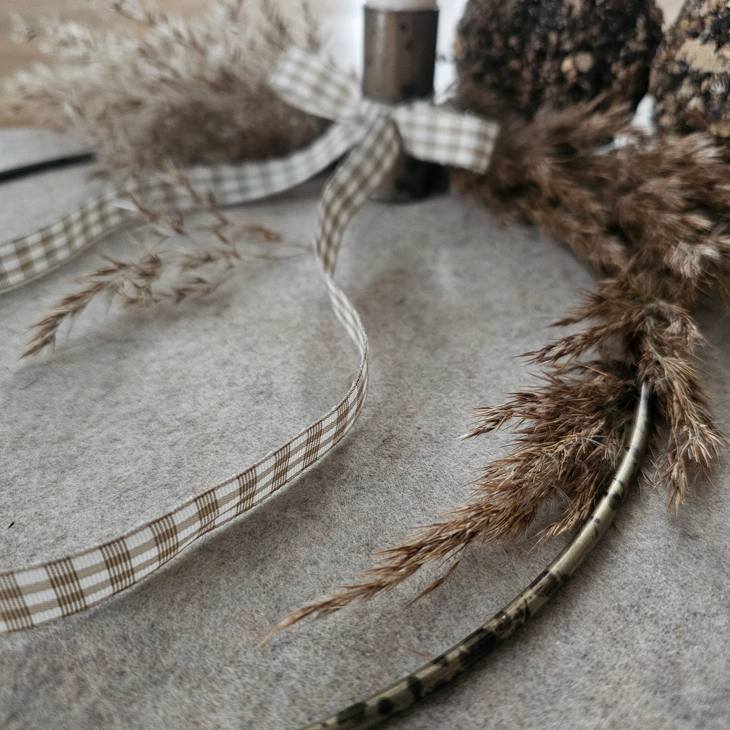 Kerzenleuchter Kerzenhalter Messing Ring Finish schwarz Industrial Minimalismus