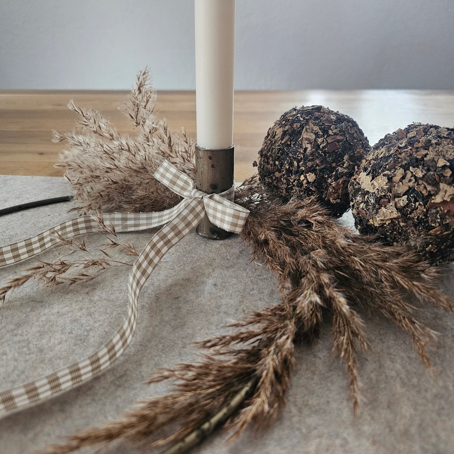 Kerzenleuchter Kerzenhalter Messing Ring Finish schwarz Industrial Minimalismus