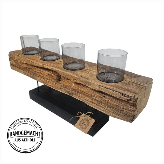 XXL Kerzenhalter aus Altholz – handgefertigtes Unikat aus 120 Jahre altem Holz