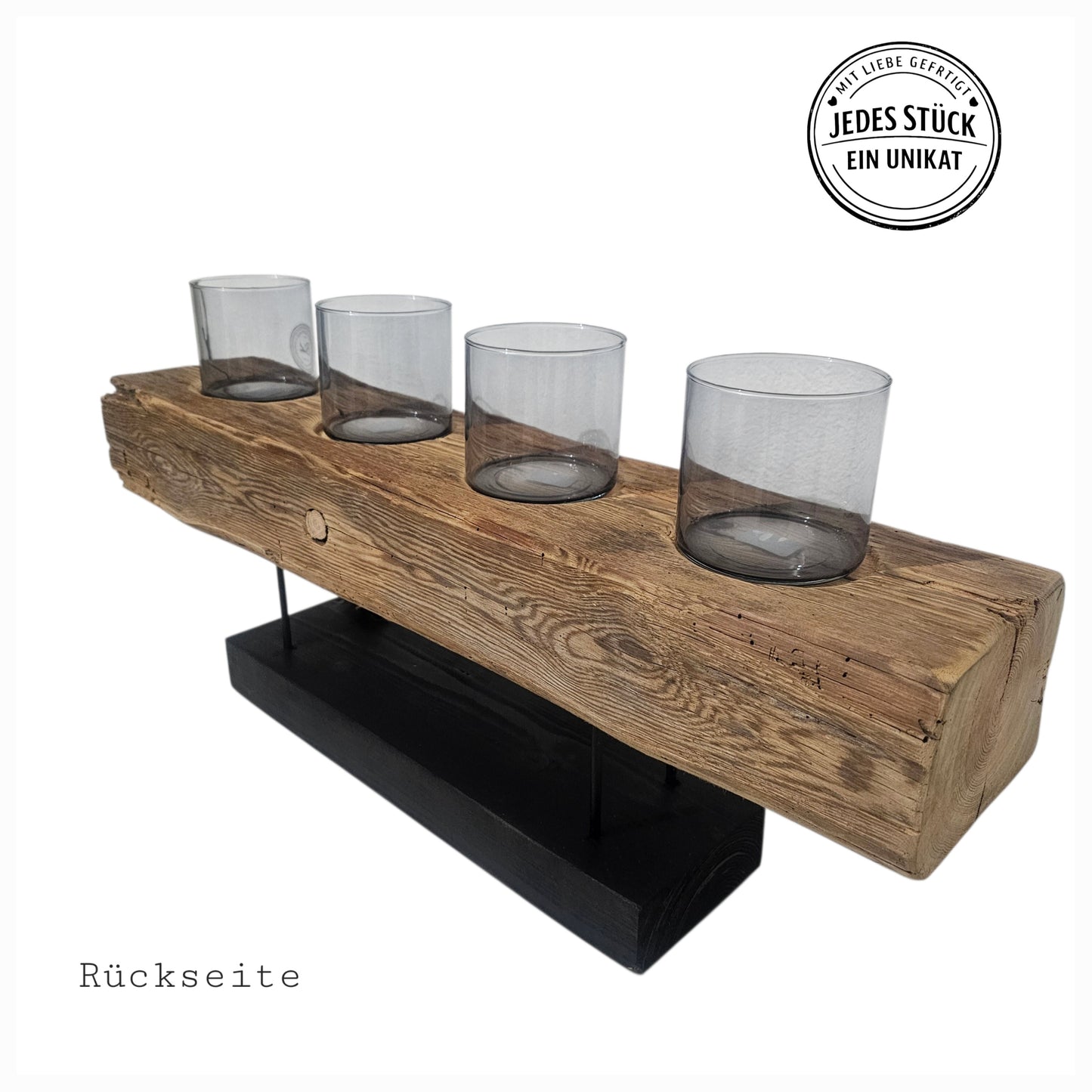 XXL Kerzenhalter aus Altholz – handgefertigtes Unikat aus 120 Jahre altem Holz
