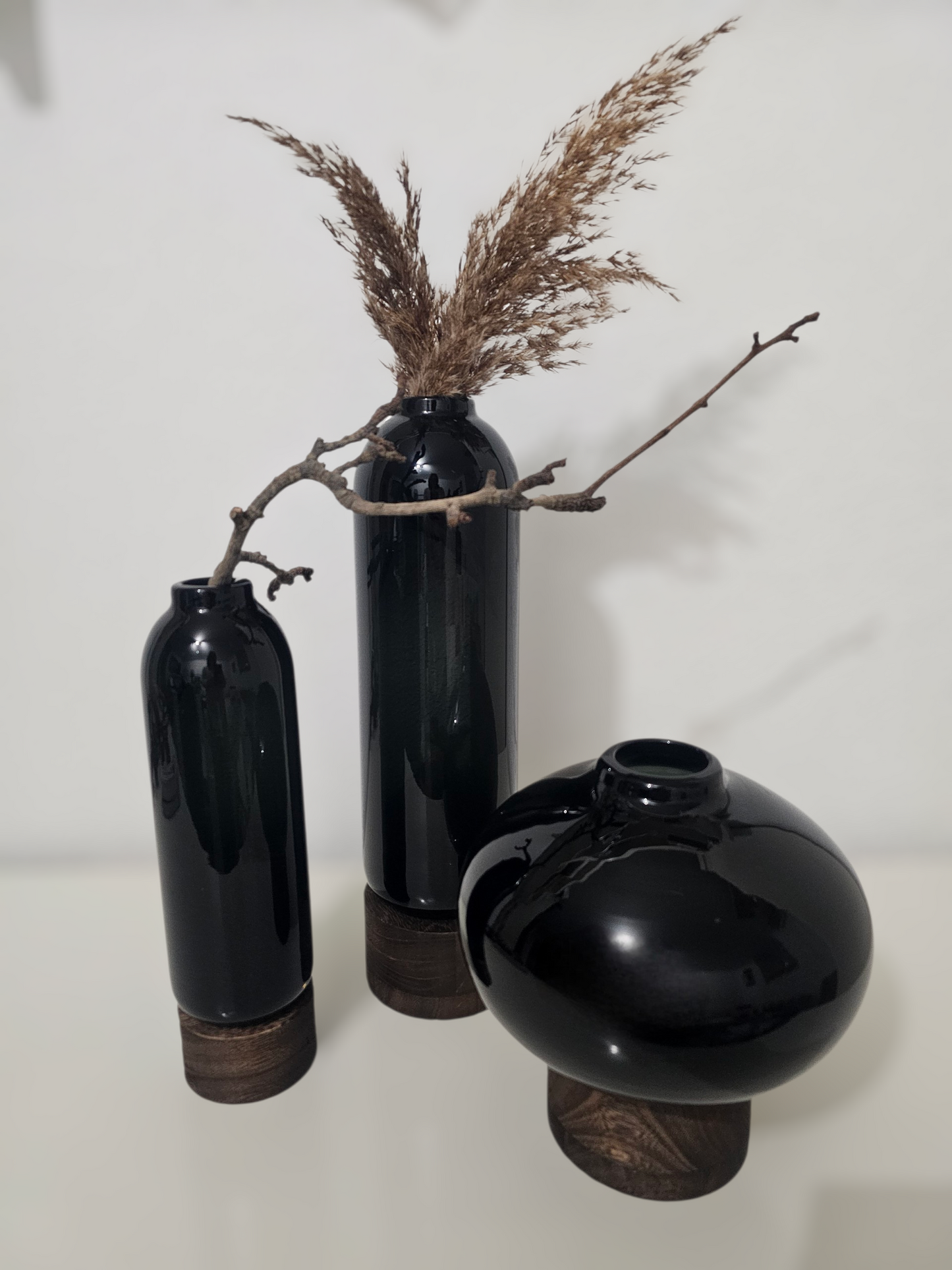 PTMD Vasenset Fleure grau 3 Vasen luxury living