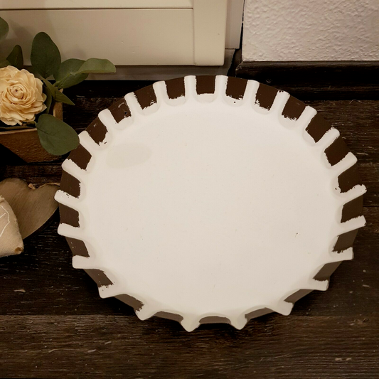 Tablett in Obstbodenform Vintage